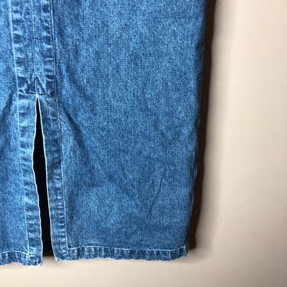 Blue Willis jean skirt long slit size 42 midi - Picture 4 of 8